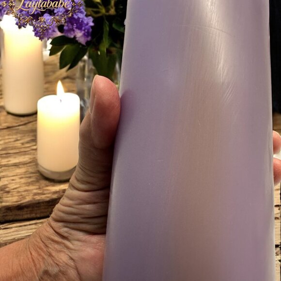 Luminara 2 Lilac Battery Powered Candles Used {READ) - Picture 4 of 6